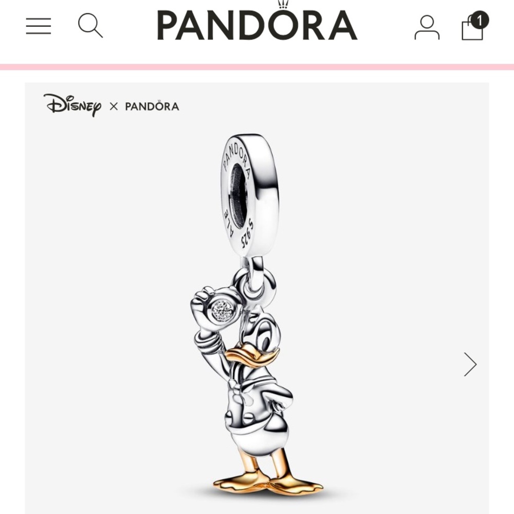 Pandora D100 Donald Duck charm